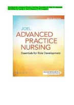 Test Bank for Advanced Practice Nursing&colon; Essentials for Role Development&comma; 5th Edition by Lucille A&period; Joel &vert; Chapters 1&ndash;30 Complete &vert; 2026&sol;2027