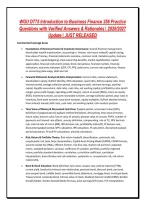 WGU D775 INTRODUCTION TO BUSINESS FINANCE OA & PA ULTIMATE BUNDLE &vert; ALL MODULE PRACTICE EXAMS&comma; PRE-ASSESSMENT DIAGNOSTICS & OBJECTIVE ASSESSMENT PRACTICE TEST BANK &vert; 100&percnt; VERIFIED QUESTIONS WITH DETAILED RATIONALES &mdash; GRADED A&plus;