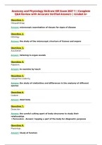 Anatomy and Physiology McGraw Hill Exam 1 &vert; Real UPDATED&NewLine;ACTUAL Exam Questions and CORRECT Answers &vert; Graded A&plus;