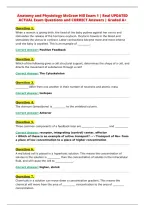 Anatomy and Physiology McGraw Hill Exam 2027 1 &vert; Practice&NewLine;Questions and Verified Answers &vert; Graded A&plus;&NewLine;