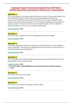 Anatomy Chapter 25 &lpar;Urinary System&rpar; Test 2027 Bank &vert;&NewLine;Verified Questions and Answers Study Pack A&plus; Guaranteed