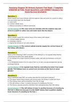 Anatomy Chapter 25 &lpar;Urinary System&rpar; Test 2027 Bank &vert;&NewLine;Verified Questions and Answers Study Pack A&plus; Guaranteed