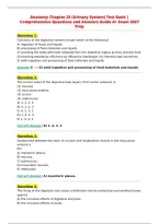 Anatomy Chapter 25 &lpar;Urinary System&rpar; Test Bank &vert; Complete&NewLine;UPDATED ACTUAL Exam Questions and CORRECT Answers&NewLine;Graded A&plus;