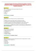 Anatomy Chapter 25 &lpar;Urinary System&rpar; Test Bank &vert;&NewLine;Comprehensive Questions and Answers Guide A&plus; Exam 2027&NewLine;Prep