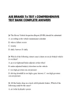 Ase Brakes T4 Test 1 Comprehensive Test Bank Complete Answers&period;pdf&NewLine;