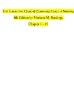 Test Bank for Clinical Reasoning Cases in Nursing&comma; 8th Edition by Mariann M&period; Harding & Julie S&period; Snyder &vert; Chapters 1&ndash;15