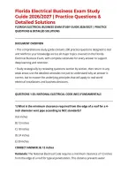 Florida Electrical Business Exam Study Guide 2026&sol;2027 &vert; Practice Questions & Detailed Solutions