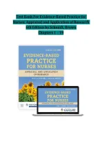 Test Bank for Evidence-Based Practice for Nurses&colon; Appraisal and Application of Research&comma; 6th Edition by Nola A&period; Schmidt & Janet M&period; Brown &vert; Chapters 1&ndash;19 Complete&NewLine;&NewLine;
