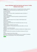mcgraw hill biology final Exam Questions and Answers Verified&NewLine;Solutions Latest Update
