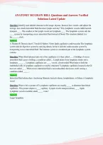 ANATOMY MCGRAW HILL Questions and Answers Verified&NewLine;Solutions Latest Update&NewLine;
