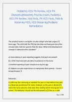 Pediatrics HESI PN Review&comma; HESI PN &NewLine;Obstetrics&sol;Maternity Practice Exam&comma; Pediatrics &NewLine;HESI PN Review&comma; Hesi Peds&comma; PN HESI Peds&comma; Peds & &NewLine;Maternity HESI&comma; HESI Maternity&sol;Pediatric &NewLine;Remediation 