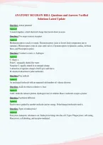 ANATOMY MCGRAW HILL Questions and Answers Verified&NewLine;Solutions Latest Update&NewLine;