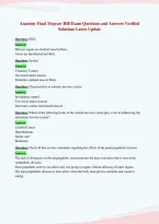 Anatomy Final Mcgraw Hill Exam Questions and Answers Verified&NewLine;Solutions Latest Update