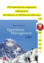 Test Bank for Operations Management&comma; 14th Edition by William J&period; Stevenson &vert; Chapters 1&ndash;19 &vert; Questions & Answers &vert; Complete Exam Prep