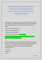 Hesi Ob Peds Exam 2026 Test Bank 1 &NewLine;&lpar;Revised&rpar; 2 Versions Each With &NewLine;Questions With Verified Correct &NewLine;Answers&sol;A&plus; Grade 