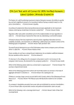 CFA Cert Test with all Correct & 100&percnt; Verified Answers &vert;Latest Update &vert;Already Graded A&plus;