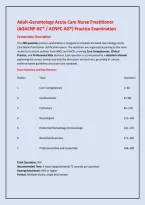 Adult-Gerontology Acute Care Nurse Practitioner &NewLine;&lpar;AGACNP-BC&reg; &sol; ACNPC-AG&reg;&rpar; Practice Examination