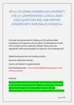 Nr 511 Cea Exam Chamberlain University &NewLine;&vert; Nr 511 Comprehensive Clinical Exam &NewLine;&lpar;Cea&rpar; Questions And 100&percnt; Verified &NewLine;Answers With Rationales Graded A&plus; 