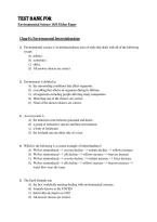 Test Bank for Environmental Science&colon; A Study of Interrelationships&comma; 16th Edition by Eldon D&period; Enger & Bradley F&period; Smith &ndash; All Chapters 1-20 &lpar;Complete Exam Bank with Verified Answers&rpar;