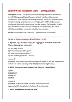 NR509 Week 4 Midterm Exam &mdash; 100 Questions