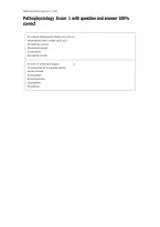 Pathophysiology Exam 1 with question and answer 100&percnt; correct