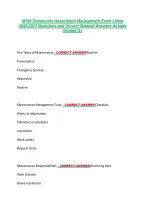 M100 Community Association Management Exam Latest &NewLine;2026&sol;2027 Questions and Correct Detailed Answers Already &NewLine;Graded A&plus; 