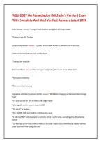 WGU D027 OA Remediation &lpar;Michelle's Version&rpar; Exam &NewLine;With Complete And Well Verified Answers Latest 2026