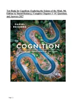 Test Bank for Cognition&colon; Exploring the Science of the Mind&comma; 9th Edition by Daniel Reisberg &vert; Complete Chapters 1&ndash;15 &vert; Questions & Answers 2027&NewLine;