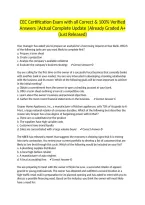 CEC Certification Exam with all Correct & 100&percnt; Verified Answers &vert;Actual Complete Update &vert;Already Graded A&plus; &lpar;Just Released&rpar;