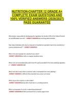 Nutrition-Chapter 12 Grade A&plus; &NewLine;Complete Exam Questions And &NewLine;100&percnt; Verified Answers &lpar;2026&sol;2027&rpar; &NewLine;Pass Guarantee 