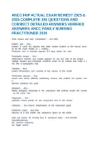 Ancc Fnp Actual Exam Newest 2025 & 2026 Complete 350 Questions And Correct Detailed Answers Verified Answers Ancc Family Nursing Practitioner 2026