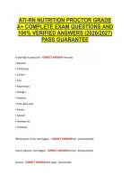 Ati-Rn Nutrition Proctor Grade &NewLine;A&plus; Complete Exam Questions And &NewLine;100&percnt; Verified Answers &lpar;2026&sol;2027&rpar; &NewLine;Pass Guarantee