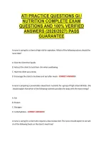 Ati Practice Questions Gi &sol; &NewLine;Nutrition Complete Exam &NewLine;Questions And 100&percnt; Verified &NewLine;Answers &lpar;2026&sol;2027&rpar; Pass &NewLine;Guarantee 