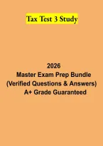 Tax Test 3 Study Guide 2026 &vert; Taxation Exam 3 Practice Questions&comma; Answers & Review