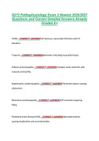 N212 Pathophysiology Exam 2 Newest 2026&sol;2027 &NewLine;Questions and Correct Detailed Answers Already &NewLine;Graded A&plus; 