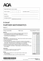AQA A Level Further Mathematics Paper 2 AND Mark Scheme 2026