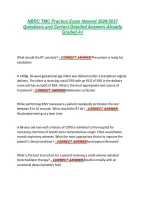 NBRC TMC Practice Exam Newest 2026&sol;2027 &NewLine;Questions and Correct Detailed Answers Already &NewLine;Graded A&plus; 