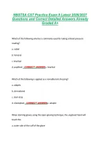 NBSTSA CST Practice Exam II Latest 2026&sol;2027 &NewLine;Questions and Correct Detailed Answers Already &NewLine;Graded A&plus;