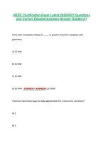 NERC Certification Exam Latest 2026&sol;2027 Questions &NewLine;and Correct Detailed Answers Already Graded A&plus; 