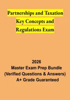 Partnerships and Taxation Key Concepts & Regulations Exam &vert; Partnership Tax Study Guide & Practice Questions 2026