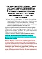 Nyc Master Fire Suppression Piping &NewLine;Contractor Exam With Original &NewLine;Questions And Verified Answers&comma; &NewLine;Plus Detailed Rationales&sol;Expert &NewLine;Verified For Guaranteed Pass &NewLine;2026&sol;Latest Update&sol;Instant &NewLine;Download Pdf