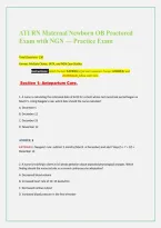 ATI RN Maternal Newborn OB Proctored &NewLine;Exam with NGN &mdash; Practice Exam