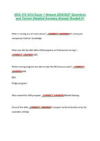 NSG 310 GCU Exam 1 Newest 2026&sol;2027 Questions &NewLine;and Correct Detailed Answers Already Graded A&plus;