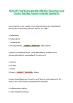 NUR 200 Final Exam Newest 2026&sol;2027 Questions and &NewLine;Correct Detailed Answers Already Graded A&plus; 