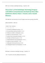 Radiologic Technology Program 11th Edition Comprehensive Test Bank by Mary Alice Statkiewicz Sherer&comma; Paula J&period; Visconti&comma; and E&period; Russell Ritenour