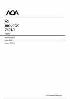 AQA AS Level Biology Paper 1 &plus; Mark Scheme 2026