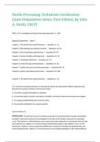 Sterile Processing Technician Certification Exam Preparation Series First Edition by John A&period; Smith&comma; CRCST