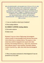 Bda Radiography And Radiology Exam Actual 2026 &sol;2027 High Yield Practice Questions And Study Guide Accurate Exam Complete Approved Questions And Correct Detailed Answers With Rationales &lpar;100&percnt; Correct Verified Solutions&rpar; Currently Updated Version 2026 Edit