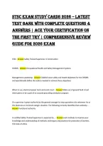 STSC Exam Study Cards 2026&colon; Complete Test Bank with Verified Correct Answers for Guaranteed Exam Success&NewLine;&NewLine;