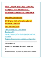 Nace Care of the child exam